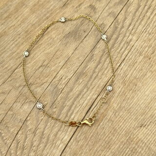 Bracelet maille forçat en or jaune 18 carats