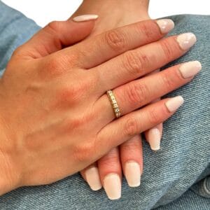 Demi alliance en or 18 carats d’occasion