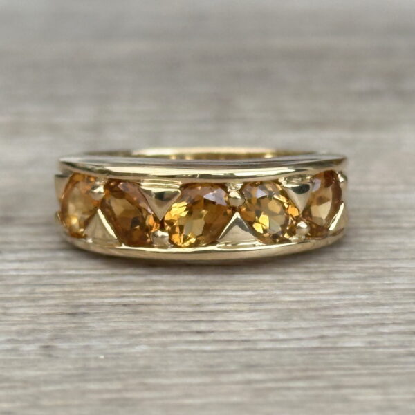 Bague citrines en or 18 carats