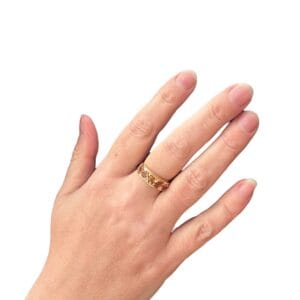 Bague citrines en or 18 carats