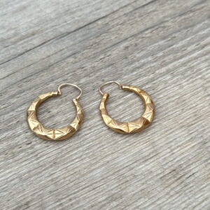 Créoles vintage en or rose