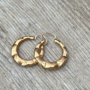 Créoles vintage en or rose