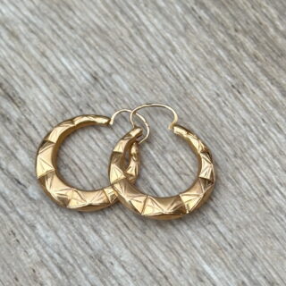 Créoles vintage en or rose