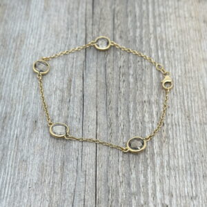 Bracelet quartz fumés en or 18 carats