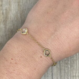 Bracelet quartz fumés en or 18 carats