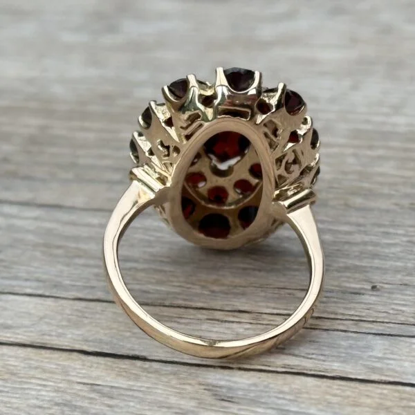 Bague marquise en or rose 18 carats