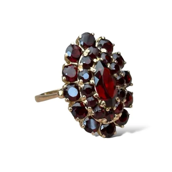 Bague marquise en or rose 18 carats