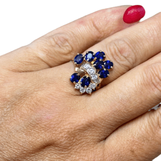 Bague cocktail en or 18 carats d’occasion