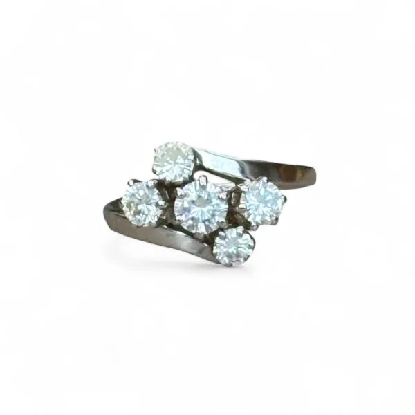 Bague en or 18 carats d'occasion avec diamants