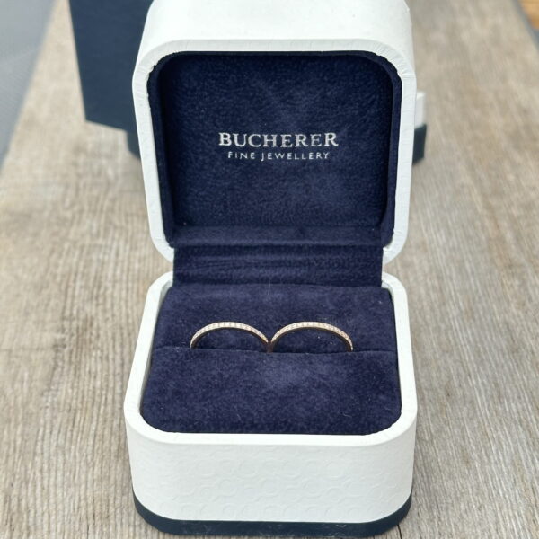 Bague double Bucherer en or 18 carats sertie de diamants