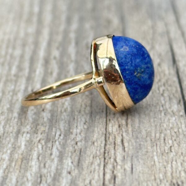 Bague lapis lazuli en or 18 carats d'occasion