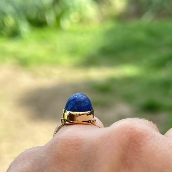 Bague lapis lazuli en or 18 carats d'occasion