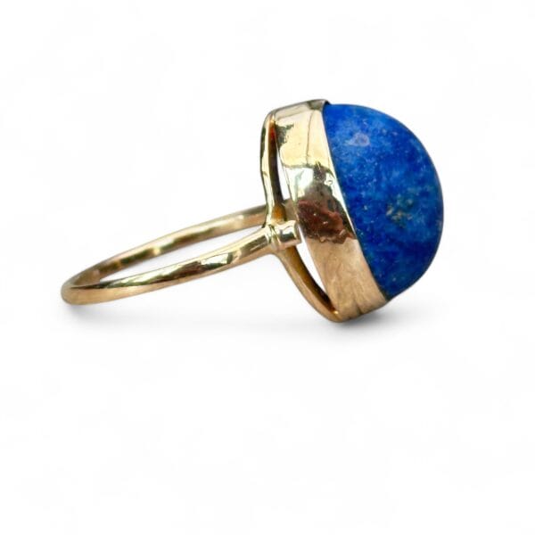 Bague lapis lazuli en or 18 carats d'occasion