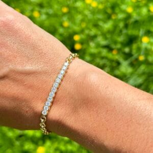 Bracelet ligne de diamants