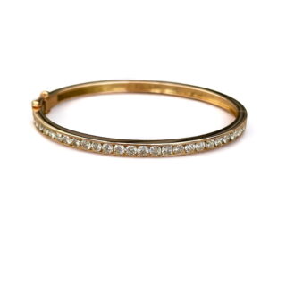 Bracelet jonc diamants en or 18 carats