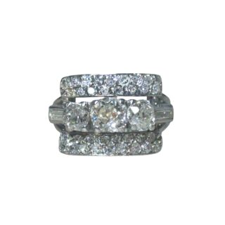 Bague Art déco sertie de diamants