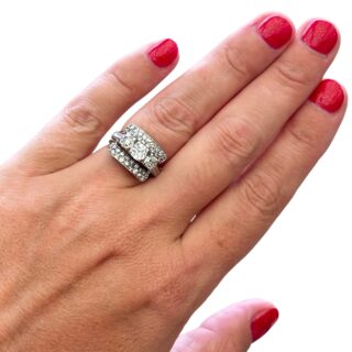 Bague Art déco sertie de diamants