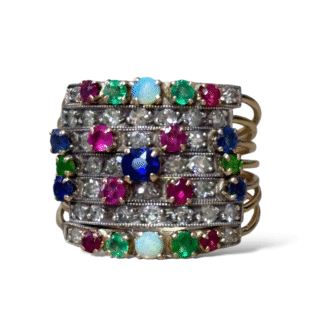 Bague semainier en or 18 carats