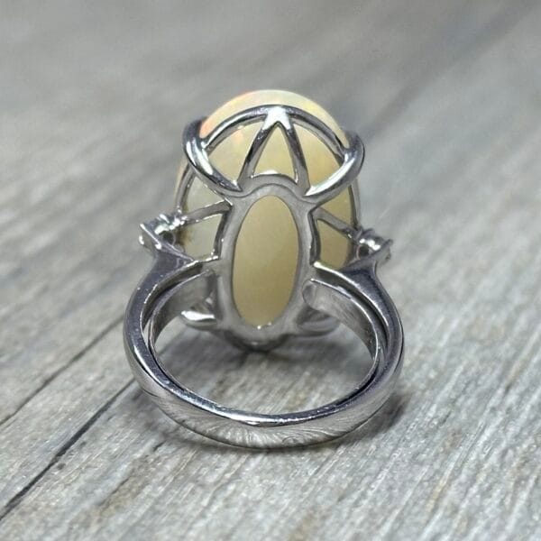 Bague Opale Arlequin et Diamants