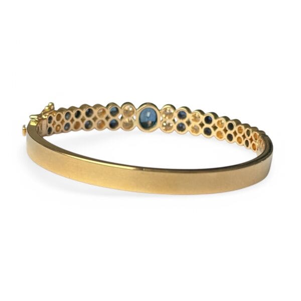 Bracelet Jonc Serti de Saphirs et Diamants