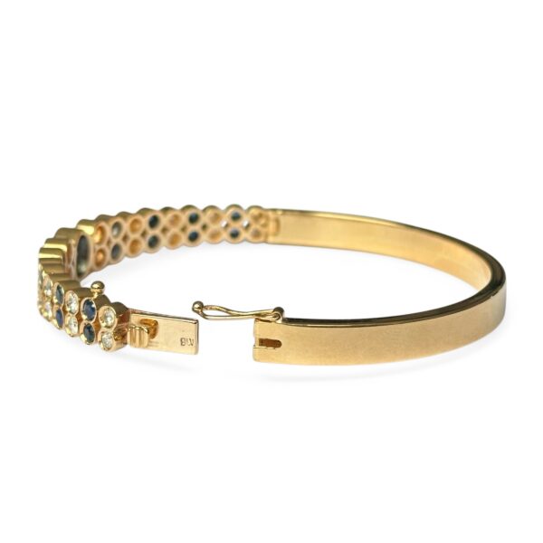 Bracelet Jonc Serti de Saphirs et Diamants