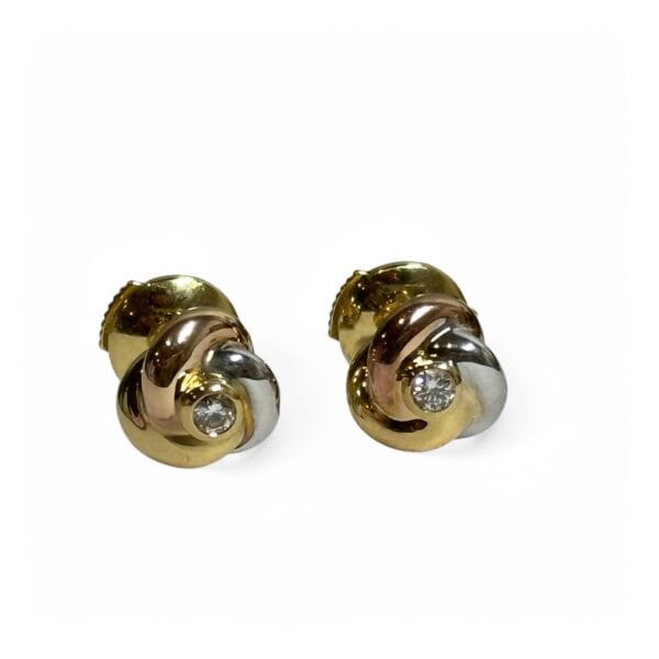 Boucles d'oreilles Cartier en or 18 carats modèle Trinity