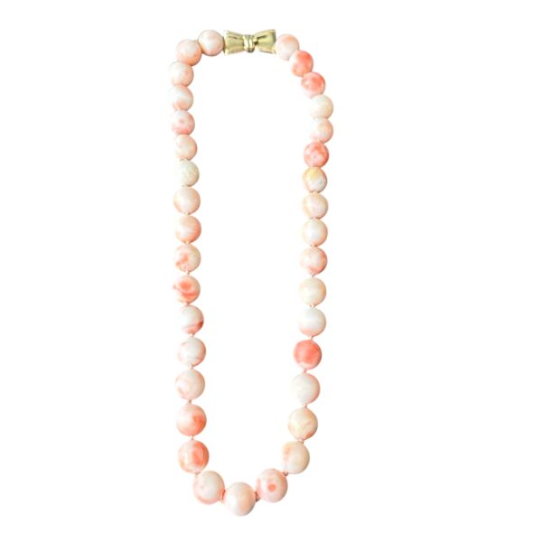 Collier en Perles de Corail Peau d'Ange