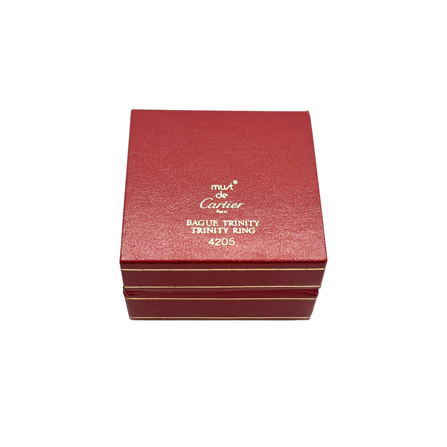 Bague Cartier Or Amour et Trinity | Des Bijoux en Or Écrin Cartier rouge pour bague Trinity Amour édition limitée 1998