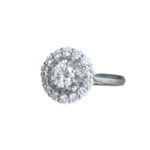 Bague Halo en or blanc