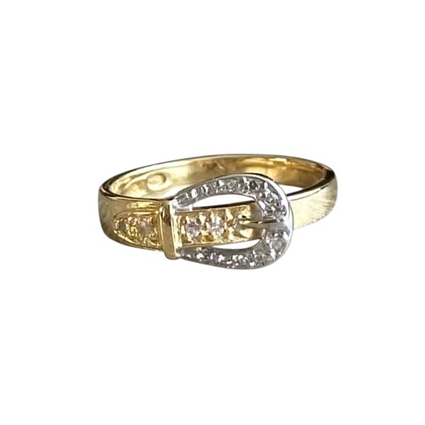 Bague-ceinture en or bicolore 800 millièmes