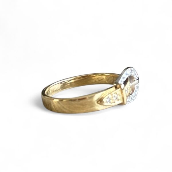 Bague-ceinture en or bicolore 800 millièmes