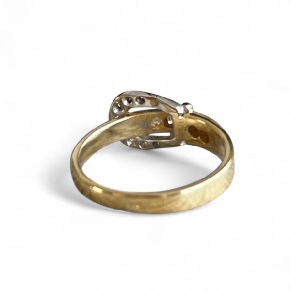 Bague-ceinture en or bicolore 800 millièmes