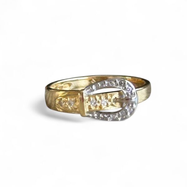 Bague-ceinture en or bicolore 800 millièmes