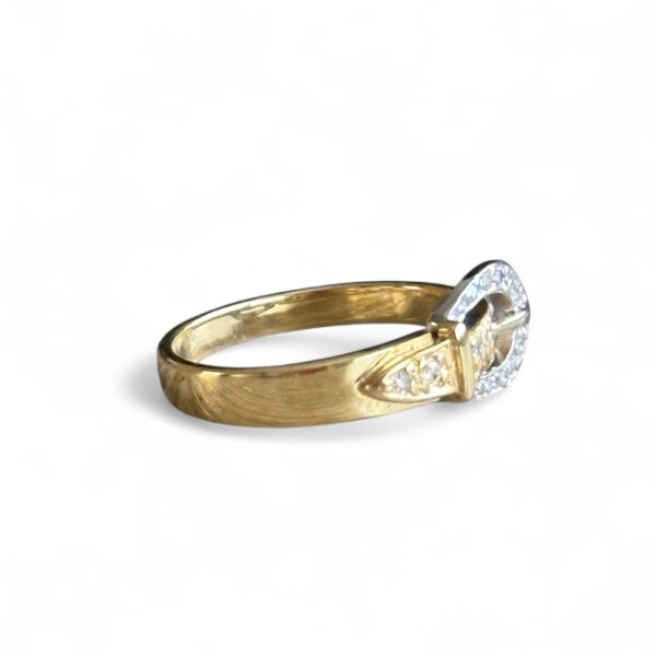 Bague-ceinture en or bicolore 800 millièmes