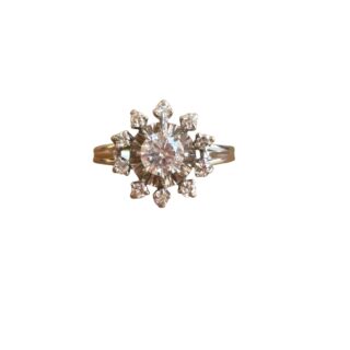 Bague marguerite en or blanc 18 carats