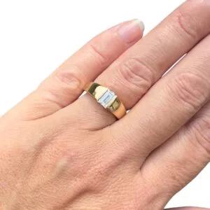 Solitaire or diamant rectangle