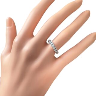 Demi-alliance diamants 0,60 carat HSI en or blanc 18 carats